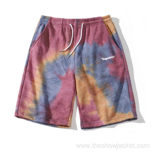 Custom Men's Tie Dye Gradient Shorts Casual